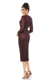 4 of 6 Mac Duggal 5530 Dress Aubergine