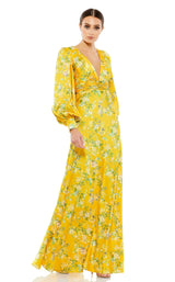 1 of 3 Mac Duggal 55390 Dress Lemon-Multi