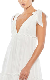 4 of 4 Mac Duggal 55411 Dress White