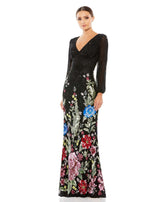 1 of 6 Mac Duggal 5542 Dress Black-Multi