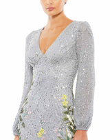 4 of 6 Mac Duggal 5542 Dress Platinum-Multi