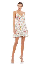 1 of 3 Mac Duggal 55421 Dress White-Multi