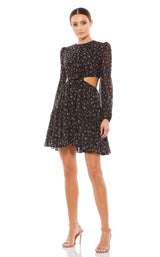 1 of 3 Mac Duggal 55432 Dress Black-Multi