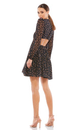 2 of 3 Mac Duggal 55432 Dress Black-Multi