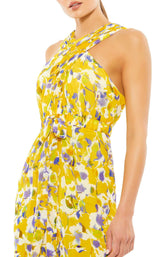 3 of 3 Mac Duggal 55433 Jumpsuit Yellow-Multi