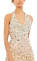 2 of 3 Mac Duggal 5554 Dress Silver-Gold