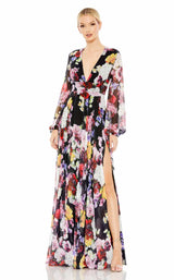 1 of 3 Mac Duggal 55660 Dress Black-Multi