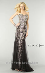 1 of 4 Alyce 6390 Light Turquoise/Nude