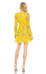 6 of 6 Mac Duggal 55838 Dress Yellow-Multi
