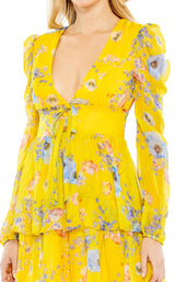 4 of 6 Mac Duggal 55838 Dress Yellow-Multi