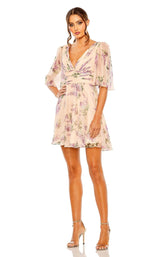 1 of 2 Mac Duggal 55892 Dress Peach-Multi