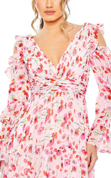 2 of 3 Mac Duggal 55906 Dress White-Multi