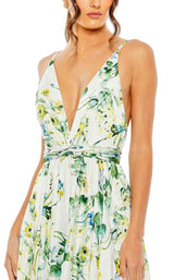 2 of 3 Mac Duggal 55983 Dress White-Multi