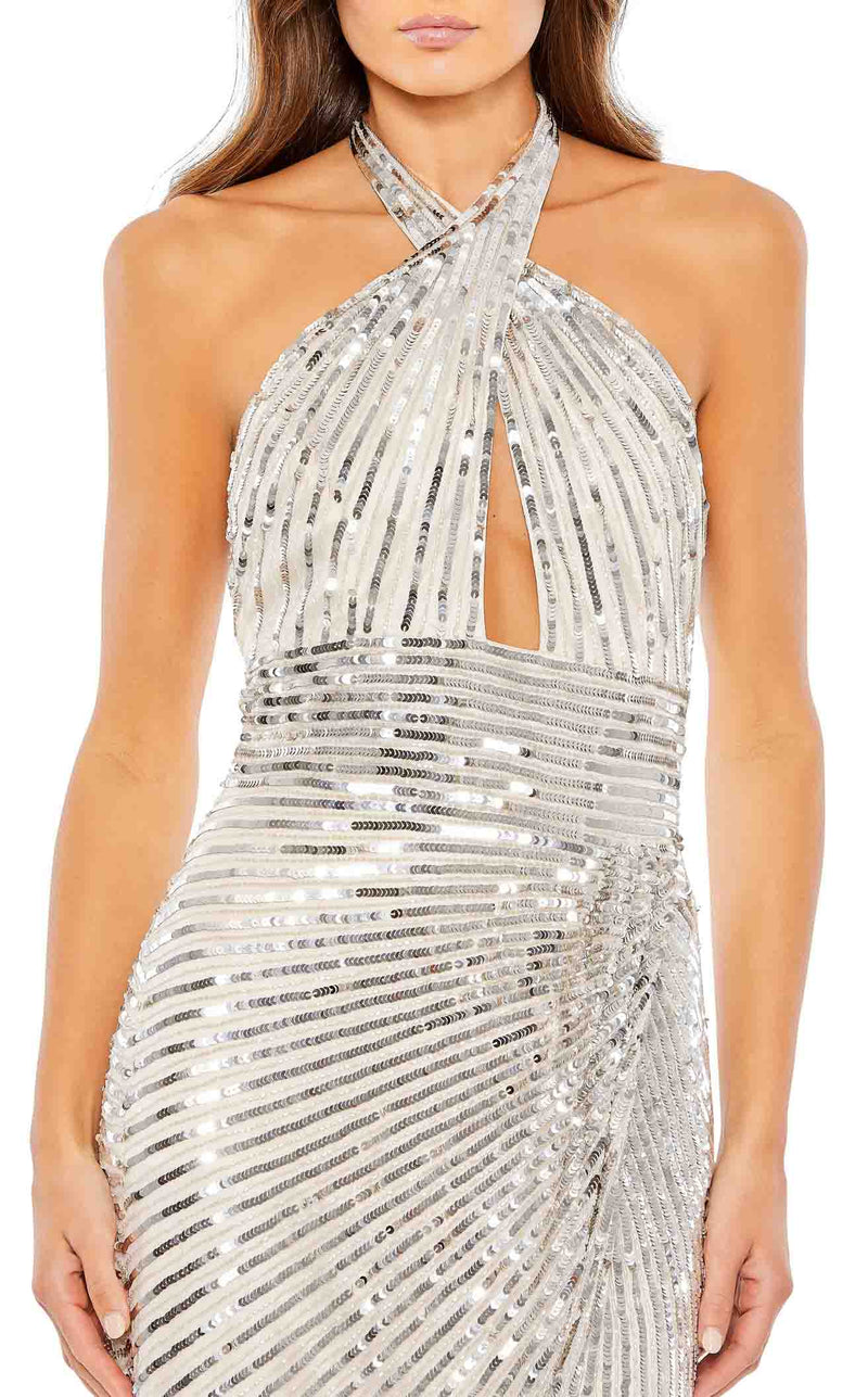 Mac Duggal 5650 Dress Nude-Silver