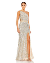 1 of 6 Mac Duggal 5687 Dress Nude-Silver