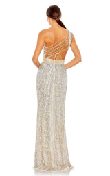 5 of 6 Mac Duggal 5687 Dress Nude-Silver