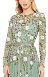 3 of 6 Mac Duggal 5716 Dress Sage-Multi