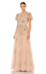 1 of 3 Mac Duggal 5717 Dress Taupe-Multi