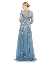 3 of 3 Mac Duggal 5721 Dress Slate-Blue-Multi