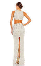 2 of 3 Mac Duggal 5740 Dress Nude-Silver