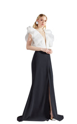 1 of 2 Odrella 5767 Dress Black-White
