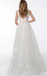 2 of 2 Jovani 58563 Off White/Blush