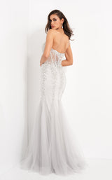 5 of 15 Jovani 5908 Clear-Silver