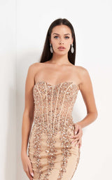 9 of 15 Jovani 5908 Golden-Mix