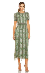 2 of 4 Mac Duggal 5980 Dress Sage