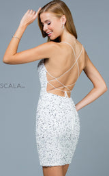 7 of 8 Scala 60201 Dress Ivory-Silver