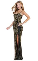 1 of 8 Scala 60211 Dress Black-Gold