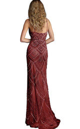 4 of 12 Jovani 60653 Burgundy