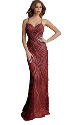 2 of 12 Jovani 60653 Burgundy