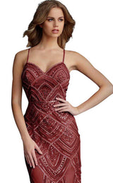 7 of 12 Jovani 60653 Burgundy