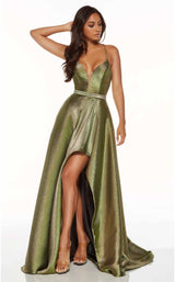 Alyce 60712 Dress Metallic-Chartreuse