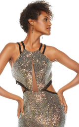 3 of 4 Alyce 60835 Dress Gold-Black