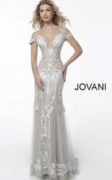 1 of 2 Jovani 60864 Taupe