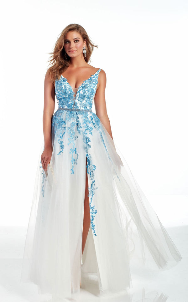 Alyce 60891 Azure-Blue-Diamond-White