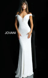 1 of 2 Jovani 61089 Off White