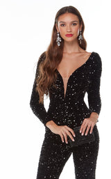 3 of 4 Alyce 61217 Jumpsuit Black