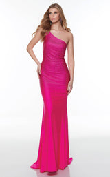 3 of 6 Alyce 61253 Dress Electric-Fuchsia