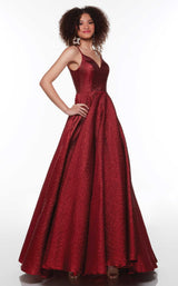 2 of 3 Alyce 61258 Dress Claret