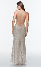 4 of 4 Alyce 61268 Dress Champagne-Silver