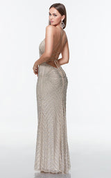 3 of 4 Alyce 61268 Dress Champagne-Silver