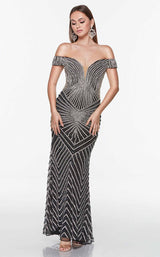 2 of 3 Alyce 61269 Dress Black-Silver