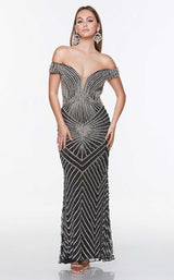 1 of 3 Alyce 61269 Dress Black-Silver