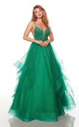 1 of 2 Alyce 61326 Emerald-Silver