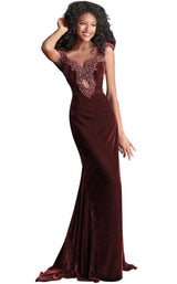 2 of 16 Jovani 61697 Burgundy