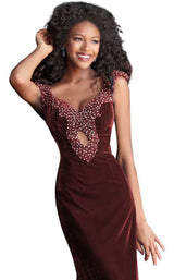 10 of 16 Jovani 61697 Burgundy