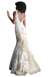 2 of 4 Jovani 61962 Nude-White